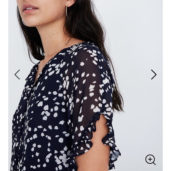 Madewell ruffle-sleeve memento top - Picture 2 of 9